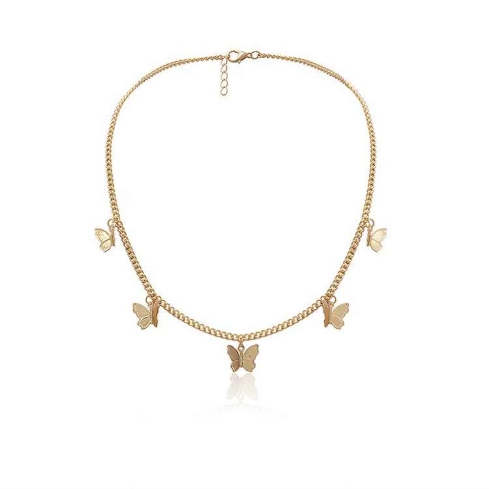 🌸 Gold Chain Butterfly Necklace - Picture 2 of 3